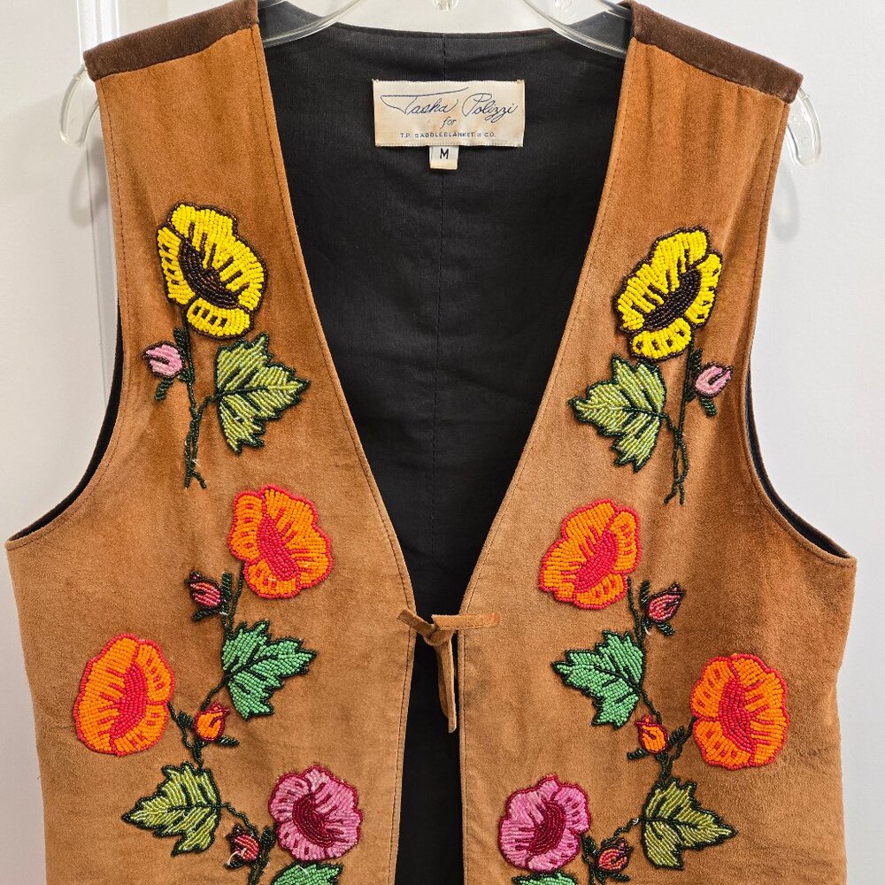 Rare Vintage Tasha Polizzi Beaded Vest - Picture 2 of 6